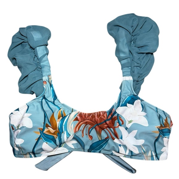 NWOT Floral Ruffle Bikini Set Size Medium - Picture 4 of 9